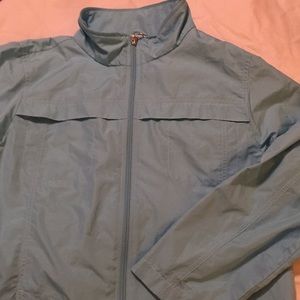 Talbots Petites Medium Teal Sporty Windbreaker